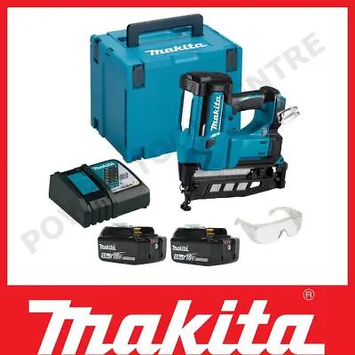 Makita DBN600RTJ 18 Volt LXT Li-Ion Cordless 16Ga Finish Nailer 2x 5.0Ah Battery • £589.99