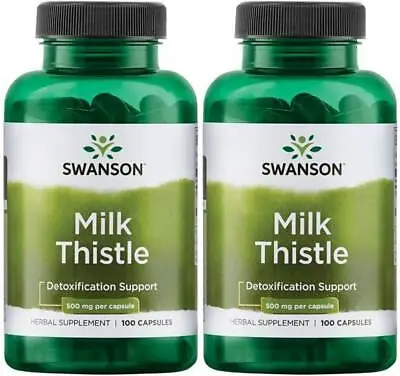 200 Caps Swanson Milk Thistle Silymarin 500 Mg 2X 100 Cap Liver Kidney Health • $15.75