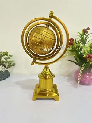 Nautical Decorative New Models Brass Globe With Brass Base Rustic Vintage Home D • $109.99