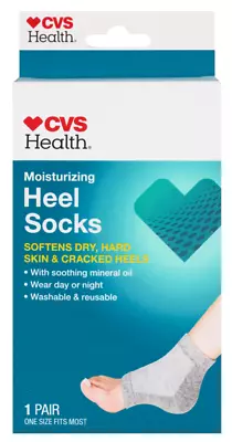 CVS Health Moisturizing Gel Cracked Heel Socks Repair Dry Skin Overnight 2 Pairs • $14.95