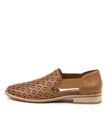 New Django & Juliette Anjo Tan Leather Womens Shoes Casual Shoes Flat • $69