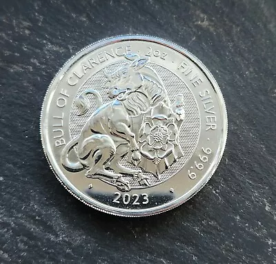 2023 Tudor Beasts Bull Of Clarence 2 Oz 9999 Fine Silver Bullion Coin In Capsule • £59.99