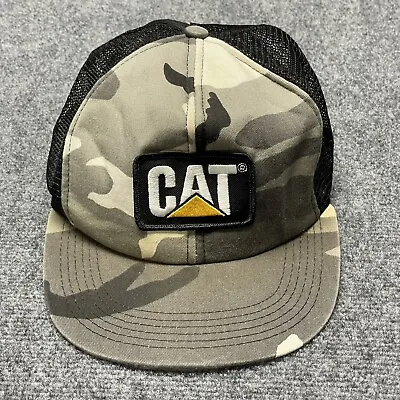 Vintage Caterpillar Cat Cap Hat Construction Mining Camoflauge Snap Back • $11.99