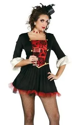 Ladies Sexy Vampire Fancy Dress Costume One Size • £11.99
