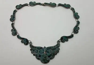 Alien Symbolic Turquoise Green Vintage Necklace • $30000