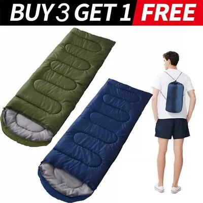 Outdoor Camping Envelope Sleeping Bag Waterproof Ultralight Warm Adult Hiking • $18.99