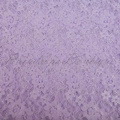 Lace Fabric Floral In Solid Colours Excellent Quality Fabric By The Metre  NEW  • £3.95