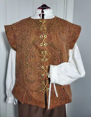 Renaissance Doublet (XLG) - Rust Paisley • $85