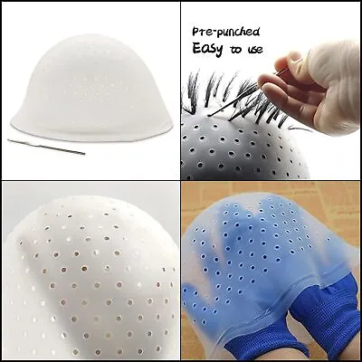 £9.19 • Buy Holes Opened Highlight Cap Frosting Cap Tipping Cap Streaking Cap Silicone Hair
