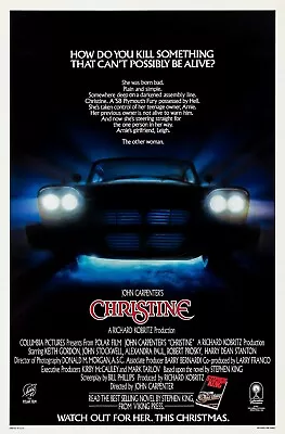 CHRISTINE RETRO 80s MOVIE POSTER Classic Greatest Cinema Wall Art Print A4 • £3.75