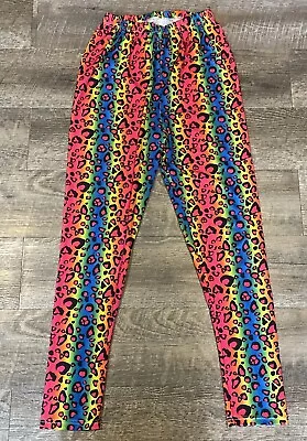 Smiffys Women’s Neon Leopard Leggings OS LISA FRANK INSPIRED 80’s  • $9.99