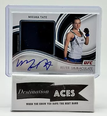 2023 Immaculate UFC MIESHA TATE Premium Memorabilia Autographs PATCH AUTO /99 SP • $40