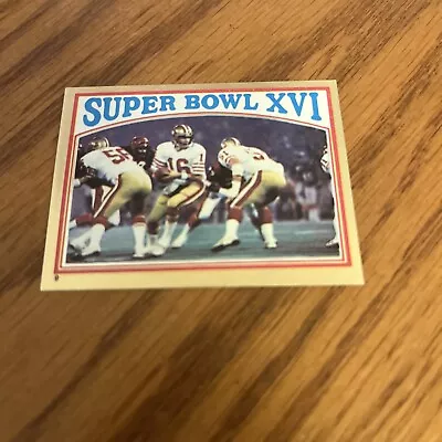 1982 Topps Joe Montana Super Bowl XVI Album Sticker #9 49ers • $4.99