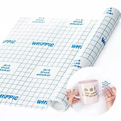 Transfer Tape For Vinyl -12  X 8ft Works With Cricut Cameo - Grid Applicatio... • $17.57