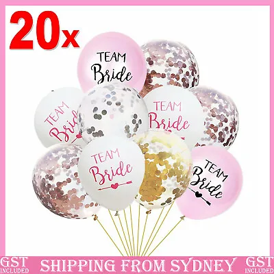 20x Team Bride To Be Latex Balloon Hens Night Bridal Shower Wedding Bachelorette • $6.11