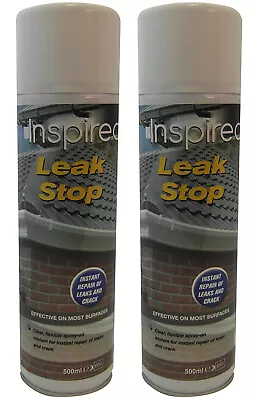 Clear Mastic Sealant Spray Inspired Leak Stop 2 X 500ml Cans Seal Leak Instantly • £19.19