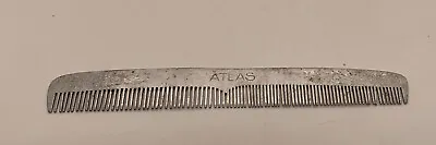 VINTAGE Atlas Engraved Etched Metal Comb 6  • $4