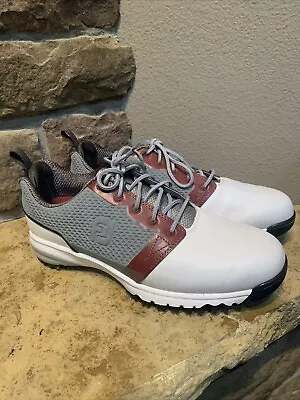 Footjoy Contour Series Mens Size 9  Golf Cleats White Leather Athletic Shoes EUC • $49.99