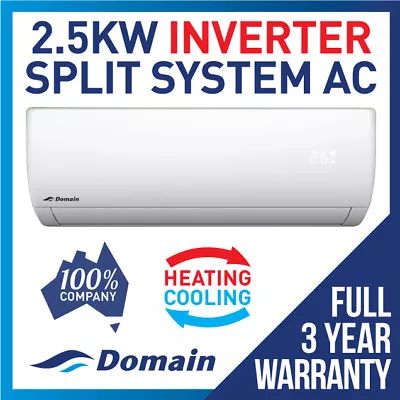 New Domain Premium 2.5kw Inverter Reverse Split System Air Conditioner Ac • $629