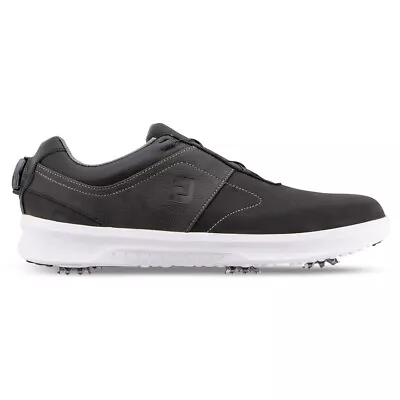 NEW Mens FootJoy 2020 Contour Series BOA Golf Shoes Black/Charcoal Sz 8.5 X-Wide • $99.99