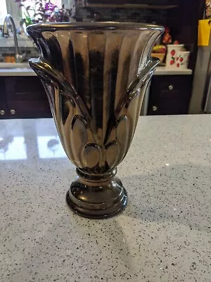Haeger Vase 708-81 Metallic Bronze Cabbage Leaf Design  • $50
