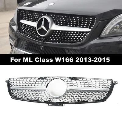 Front Grille For Mercedes Benz W166 ML Class ML350 ML500 2013-2015 Diamond Style • $179.99