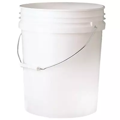 5 Gal. 70Mil Food Safe Bucket White Durable Plastic Construction With Handle NEW • $6.57