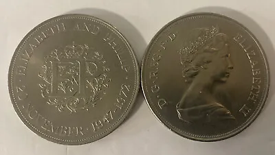 £4.78 • Buy 2 X Crowns Collectable Coins, Elizabeth And Philip 20th November 47-1972