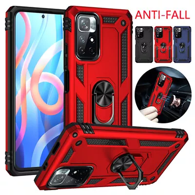 Case For Xiaomi 12T 11T Poco F3 Redmi Note 12 Pro Armor Metal Ring Stand Cover • $7.03