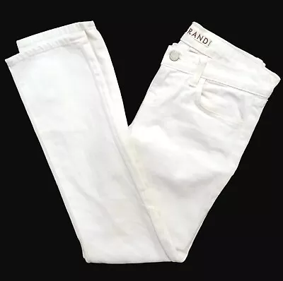 J Brand White Straight Leg Ankle Boyfriend Girlfriend Jeans Size 24 Relaxed • $25