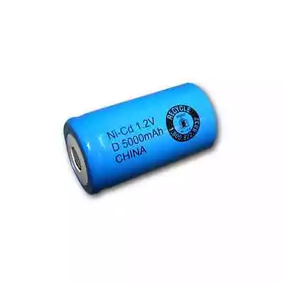 D Size Rechargeable Battery 5000mAh NiCd 1.2V Flat Top Cell • $11.35