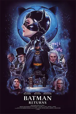 Batman Returns 24x36 By Rich Davies Ltd Edition X/250 Poster Print Mondo MINT • $125