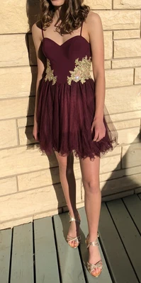 £24.17 • Buy Blondie Nites By Stacy Sklar Juniors Size 5 Burgundy TEEN Homecoming Dress PROM