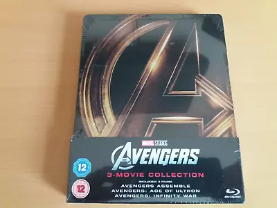 Avengers Trilogy Blu-Ray Steelbook UK Edition Region Free Marvel New & Sealed • £64.99