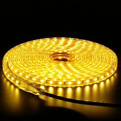 110V 5050 LED Strip Light Flexible Tape Lighting Rope Home Outdoor With US Plug • $9.49