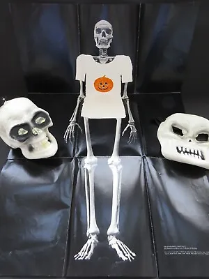 Lot Of 3 Halloween Party Decorations Ghost Of John Skeleton Mask Glow Skull • $18