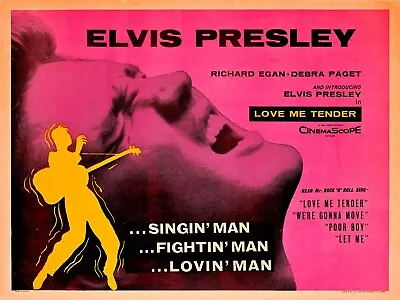 Home Wall Art Print - Vintage Movie Film Poster-LOVE ME TENDER ELVIS-A4A3A2A1 • £20.99