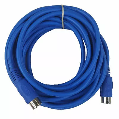 Cable Up CU/MD120/BLU 20' MIDI Male To MIDI Male MIDI Cable (Blue) • $9.50