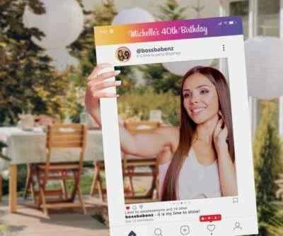 $89 • Buy SELFIE FRAME Instagram/Facebook Props, Social Media Prop, Printed + Delivered