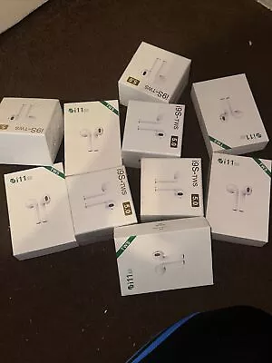 JOBLOT (x10)  I9S-TWS 5.0/i11 Wireless Bluetooth Earphones White APPLE & ANDROID • £70