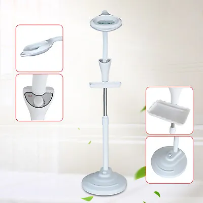 LED Magnifying Lamp Floor Stand 16X Diopter Magnifying Glass Light 110V W/ Wheel • $30.40