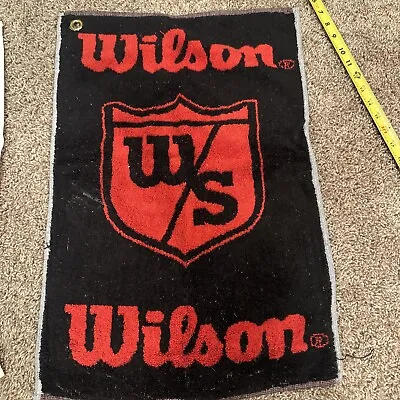 Vintage Wilson Staff Shield Logo Black Red Golf Towel • $27.99