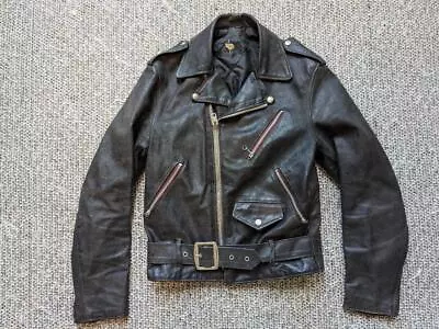 Vintage SCHOTT Leather PERFECTO Leather Jacket 36 Black Motorcycle • $639.95