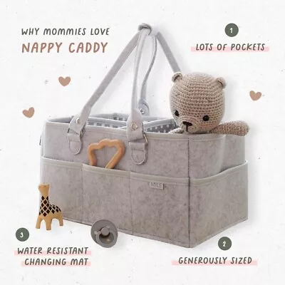 Nappy Caddy Nursery Organiser Basket • $54.95