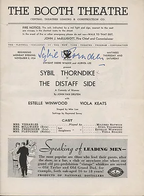 Dame Sybil Thorndike - Show Bill Cover Signed • $120