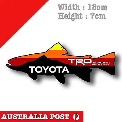 Toyota Trout Fly Fishing TRD Racing Development  4x4 Hilux Off Road Sticker • $6.85