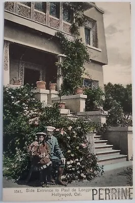 Paul De Longpre Residence Side Entrance Hollywood California Postcard Vintage • $4.45