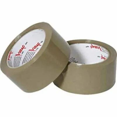 £142.56 • Buy 72 Rolls Of VIBAC X-Strong LOW NOISE Brown Packing Packaging Tape Code 828M