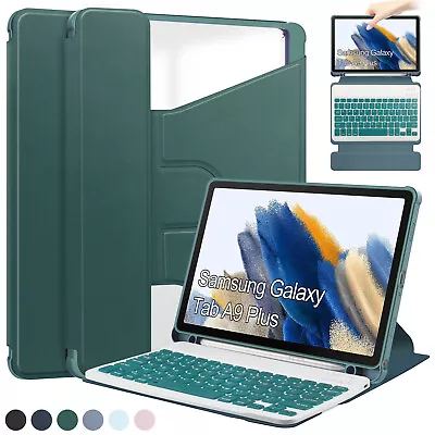 360° Rotation Case For Samsung Galaxy Tab A9 Plus/A9+ 11inch 2023 Keyboard Cover • £8.59