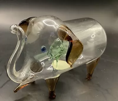 Vtg Blown Glass Pregnant Elephant Minus Tail House Of Global Art Repub. Of China • $13